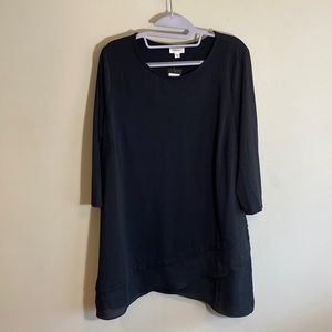 NWT Avenue Blouse with Sheer Hemline